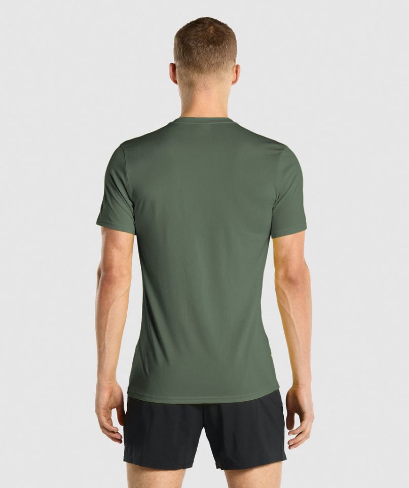 Men's Gymshark Arrival T-Shirts Green | CA 7DN05A